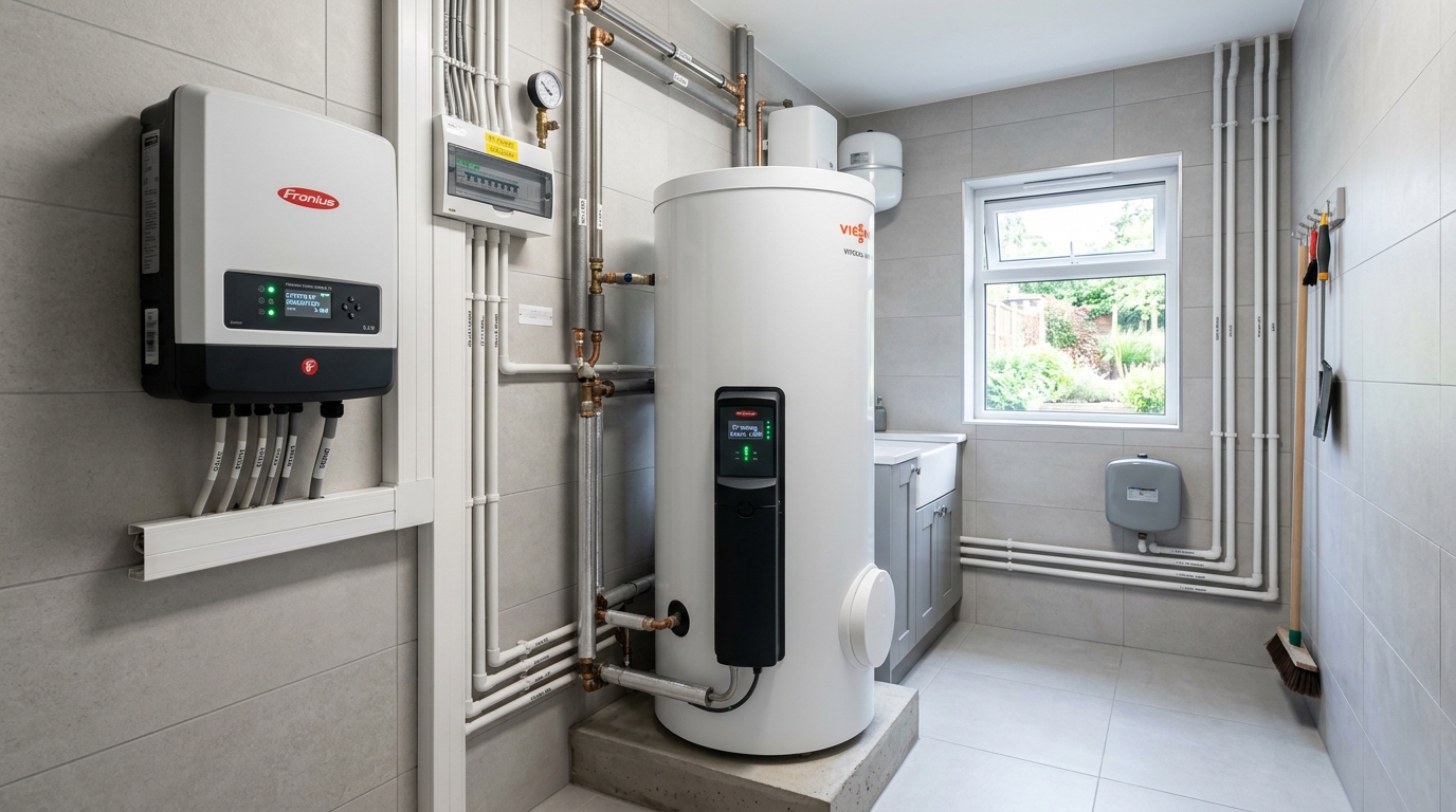 Nowoczesna mikroinstalacja do podgrzewania wody w bojlerze SEZAM Eco-Tech